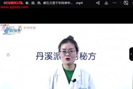 赵书曦老师丹溪派药罐疗法第1期视频课程28集百度网盘下载学习