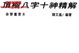 陈文遥顶极八字学解析顶极八字十神精解电子书pdf两本百度网盘下载学习