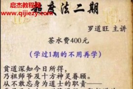 罗道旺超度法(二期)视频文字资料百度网盘下载学习