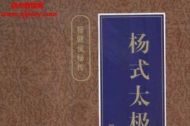 魏树人著杨健侯秘传杨式太极拳术述真全本电子版pdf百度网盘下载学习