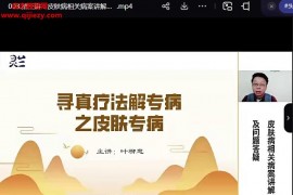 灵兰叶柳忠寻真疗法解专病之皮肤病专题视频课程3集百度网盘下载学习