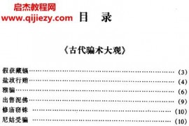 周心慧著古今骗术大观电子书pdf百度网盘下载学习