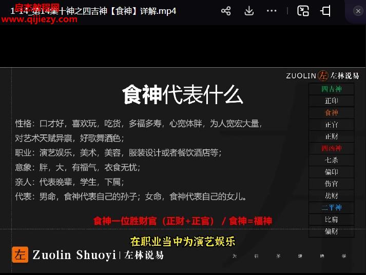 左林三小時學會看八字視頻課程22集全百度網盤下載學習