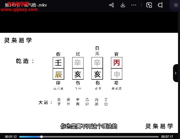 新版靈梟八字視頻課程152集百度網盤下載學習