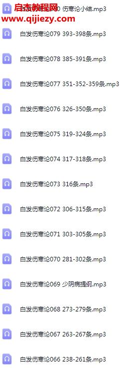 白發(fā)傷寒論全80講錄音課程百度網(wǎng)盤下載學習