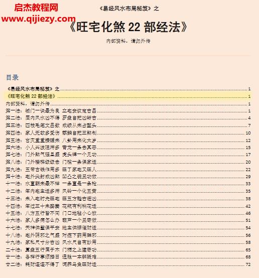 易經旺宅化煞22部經法電子書pdf百度網盤下載學習