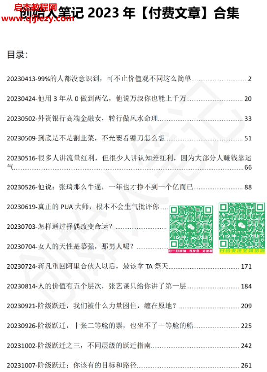 萬叔創始人筆記2023年付費文章合集電子書pdf百度網盤下載學習