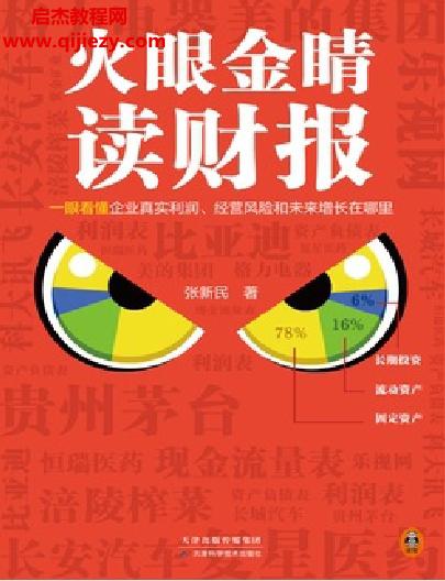 張新民著火眼金睛讀財報電子書pdfmobiepub格式百度網(wǎng)盤下載學(xué)習(xí)