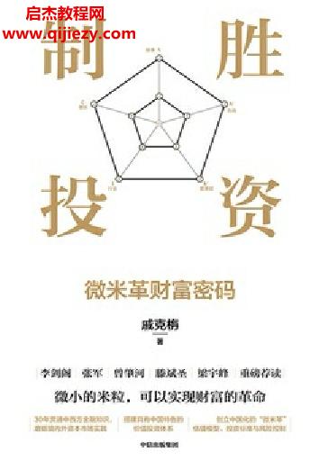 戚克栴著制勝投資微米革財(cái)富密碼電子書(shū)pdfmobiepub格式百度網(wǎng)盤(pán)下載學(xué)習(xí)