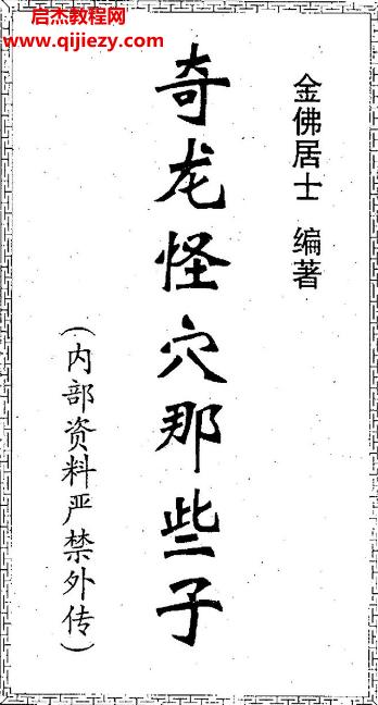 金佛居士著奇龍怪穴那些子電子書(shū)pdf百度網(wǎng)盤(pán)下載學(xué)習(xí)