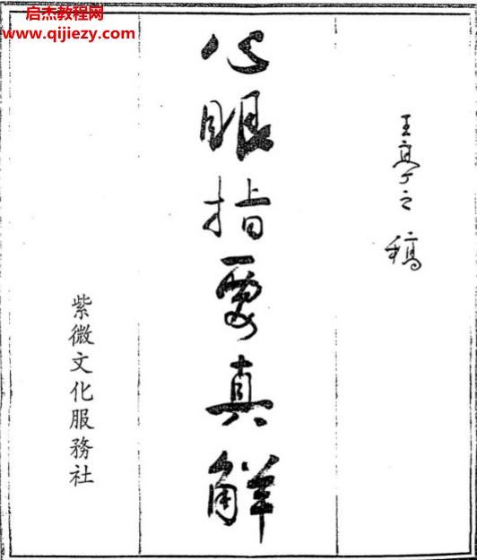 王亭之著心眼指要真解電子書(shū)pdf百度網(wǎng)盤下載學(xué)習(xí)